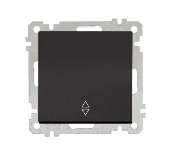 Механизъм за девиаторен ключ схема 6-10А Черен Candela Mutlusan.png